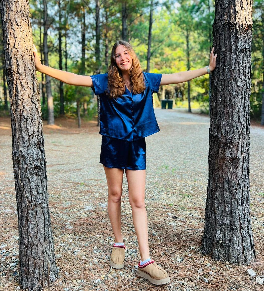 Short Button Up Set - Moonlight