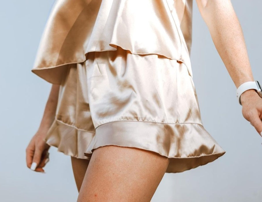 Ruffled Set - Champagne