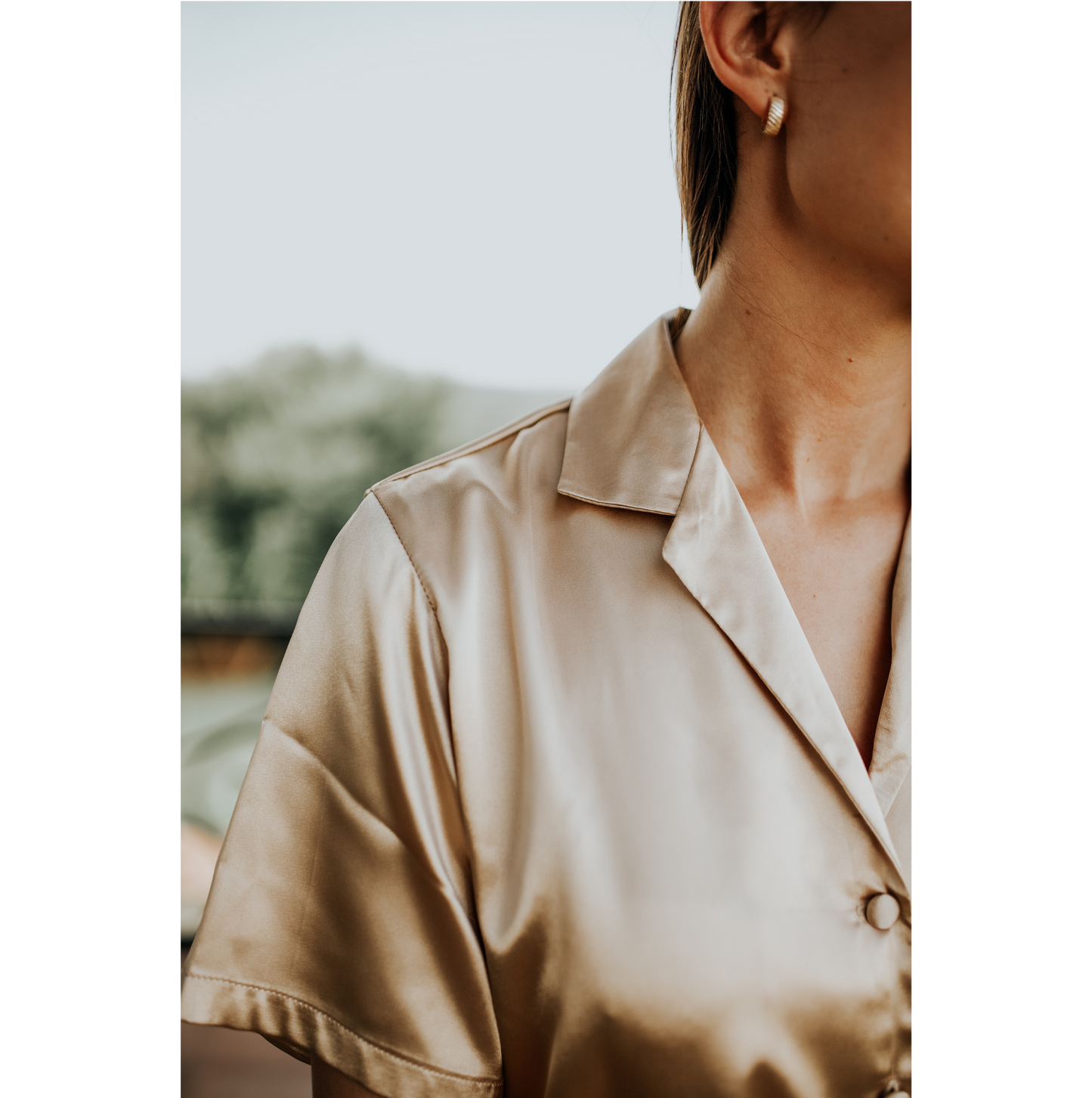 Short Button Up Sets - Champagne SALE