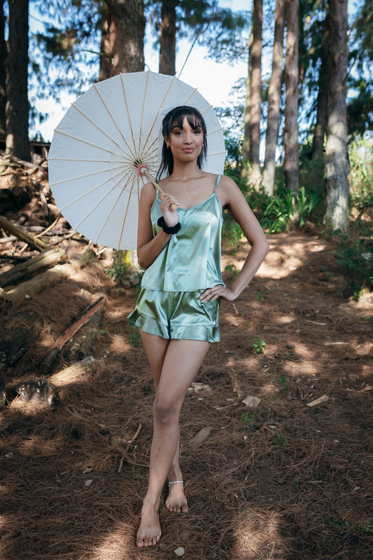 Ruffle Set - Sage Green